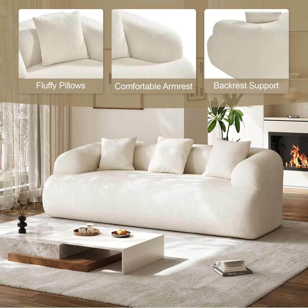 Sofá Branco Design Minimalista Montagem Zero