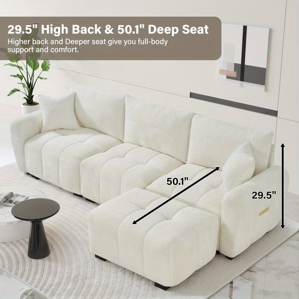 Sofá Cloud 4 Lugares Montagem Fácil Versátil