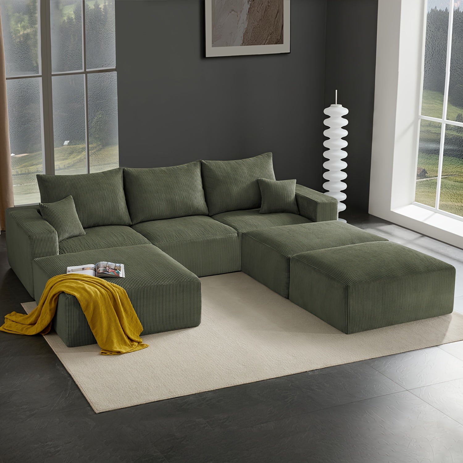 Sofá Cama Multifuncional Verde Montagem Zero