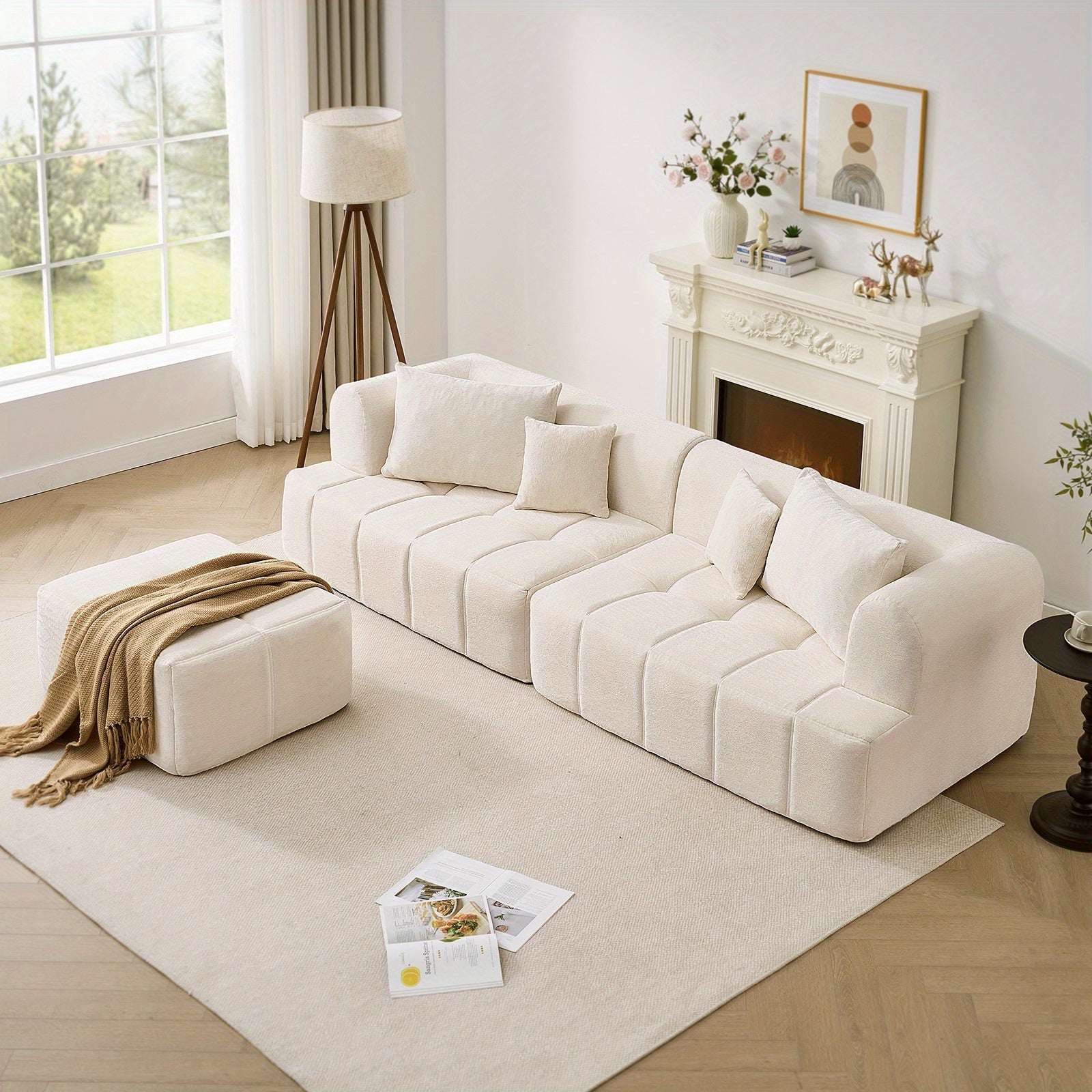 Sofá  Premium Chenille Versátil Confortável