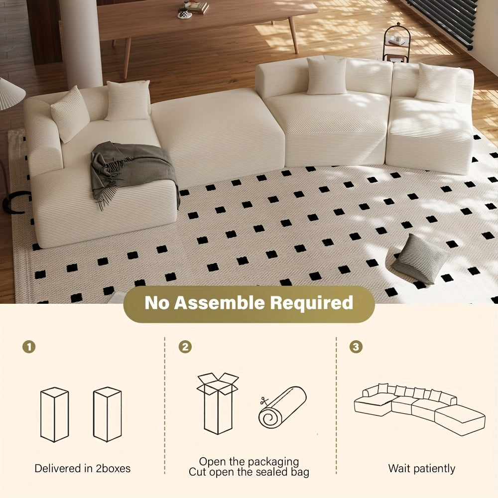 Sofá Modular 5 Lugares Extra Grande Conforto Maximo