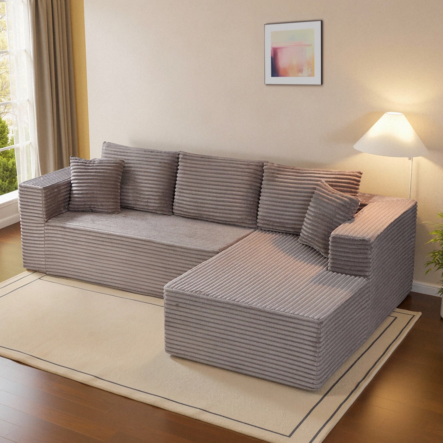 Sofá Cama Minimalista Luxo Veludo Montagem Zero