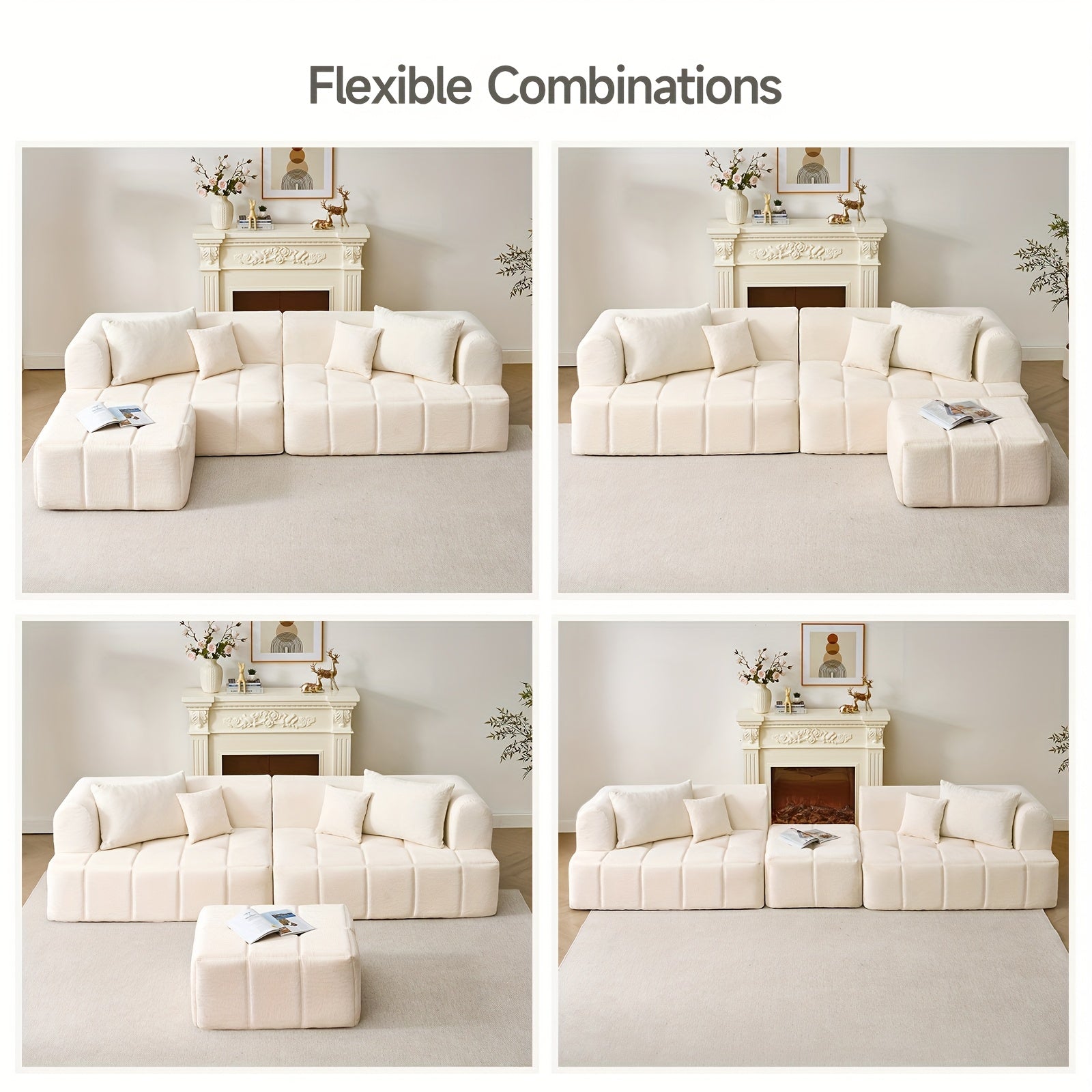 Sofá  Premium Chenille Versátil Confortável