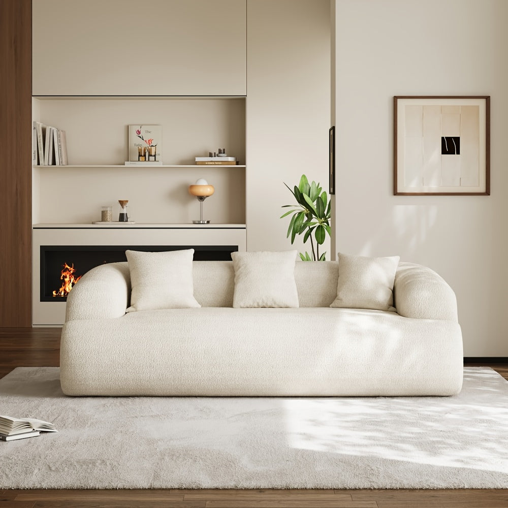 Sofá Branco Design Minimalista Montagem Zero